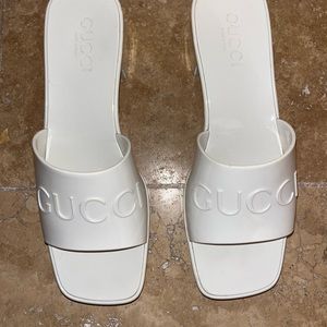 Gucci rubber platform sandals